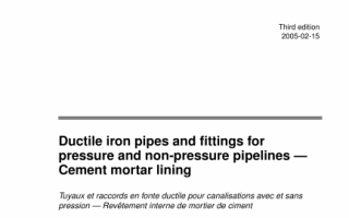 ISO 4179 pdf download – Ductile iron pipes and fittings for pressure and non-pressure pipelines —Cement mortar lining