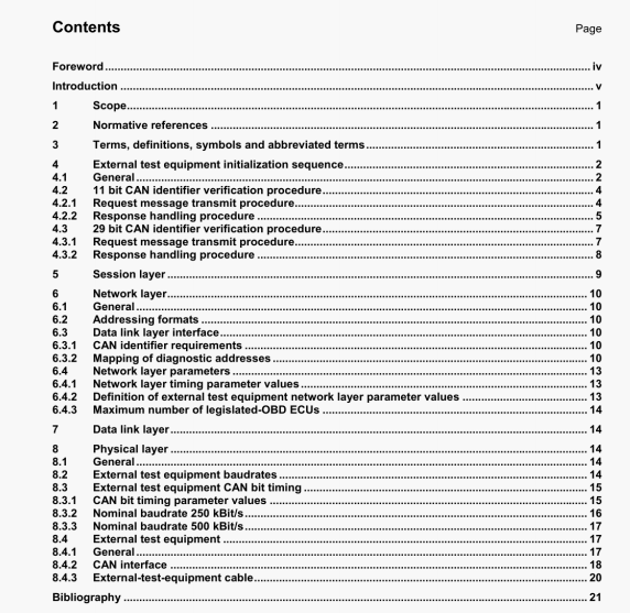 ISO 15765-4 pdf download – Road vehicles – Diagnostics on Controller Area Networks (CAN)—Part 4: Requirements for emissions-related systems