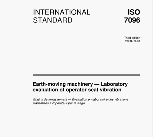 ISO 7096 pdf download – Earth-moving machinery – Laboratory evaluation of operator seat vibration