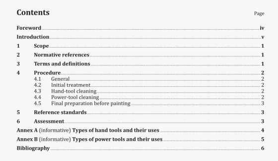 ISO 8504-3 pdf download – Preparation of steel substrates beforeapplication of paints and related products -Surface preparation methods — Part 3: Hand- and power-tool cleaning