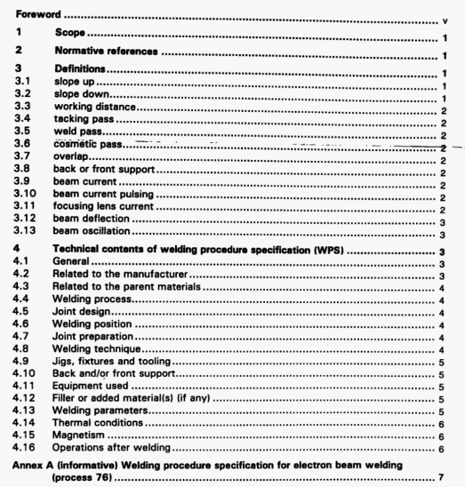 ISO 9956-10 pdf download – Specification and approval of weldingprocedures for metailic materials —Part 10: Welding procedure specification for electron beam welding