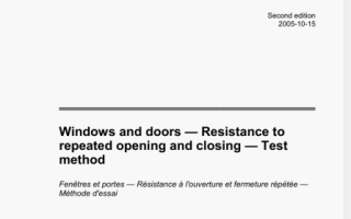 ISO 08274 pdf download – Windows and doors一Resistance to repeated opening and closing – – Test method