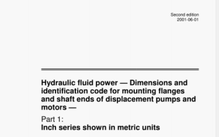 ISO 03019-1 pdf download – Hydraulic fluid power一. Dimensions and identification code for mounting flanges and shaft ends of displacement pumps and motors一 Part 1: Inch series shown in metric units